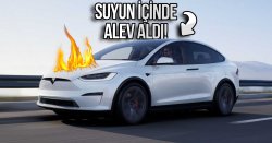 Çok konuşuldu: Tesla, suyun içindeyken yanmaya başladı! (Video)